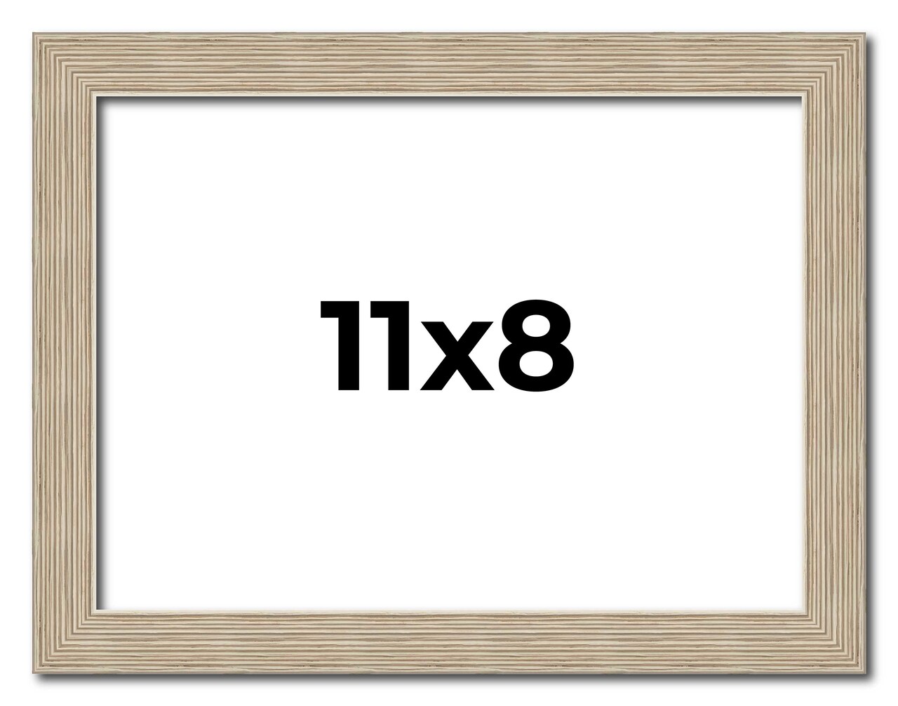 11x8 Thin Barnwood Picture Frame with UV-Resistant Acrylic & Acid Free Backing, Available in 2 Paint Finishes - Grey and Black